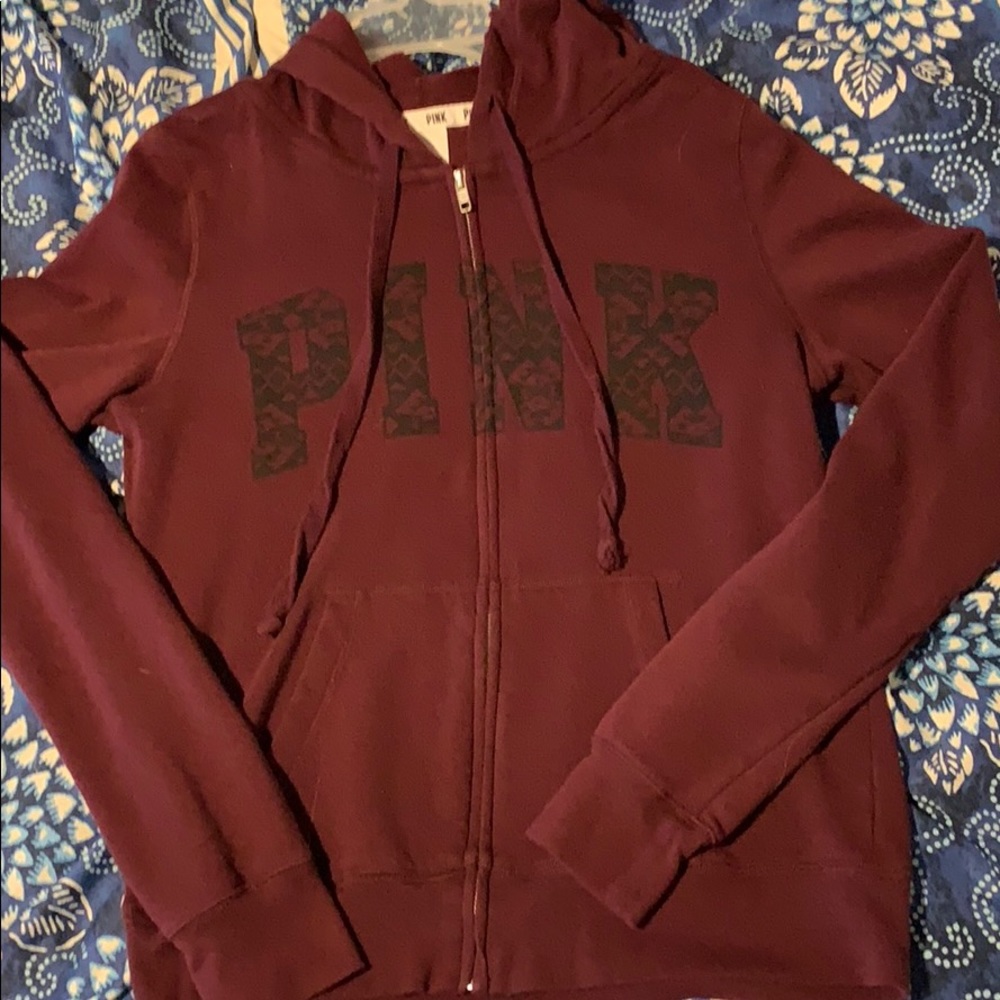 Woman’s zip up hoodie PINK brand